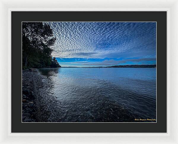 Reflection of the clouds - Framed Print