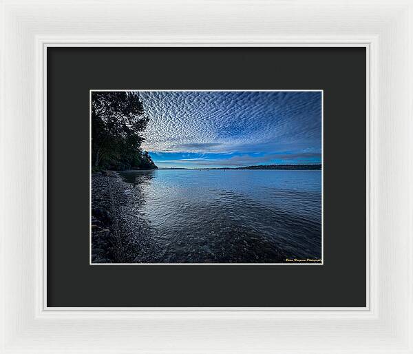 Reflection of the clouds - Framed Print