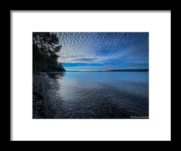 Reflection of the clouds - Framed Print