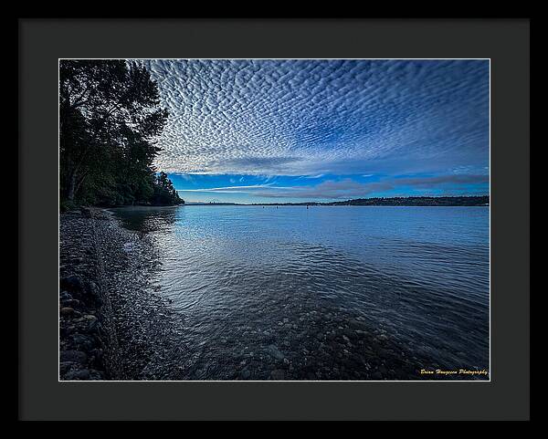Reflection of the clouds - Framed Print