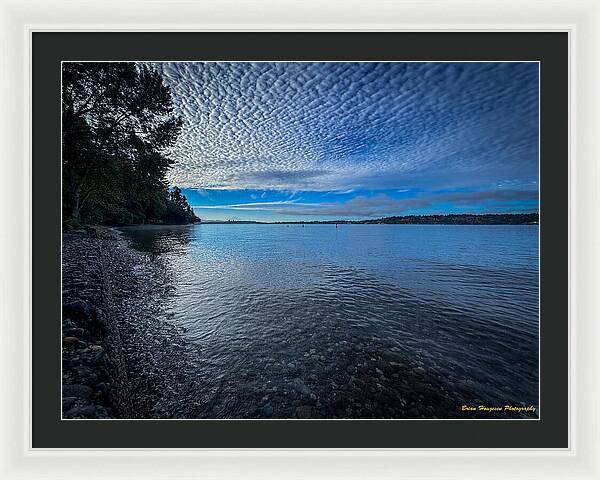 Reflection of the clouds - Framed Print