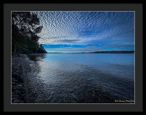 Reflection of the clouds - Framed Print