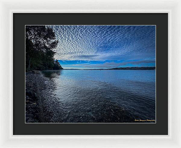Reflection of the clouds - Framed Print