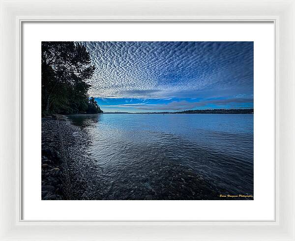 Reflection of the clouds - Framed Print