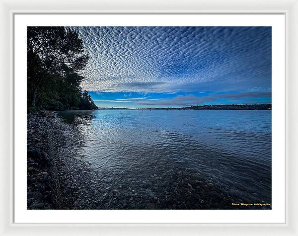Reflection of the clouds - Framed Print