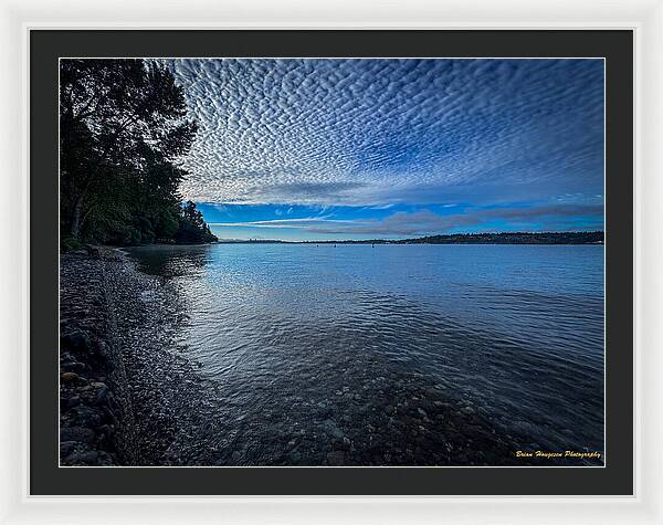 Reflection of the clouds - Framed Print