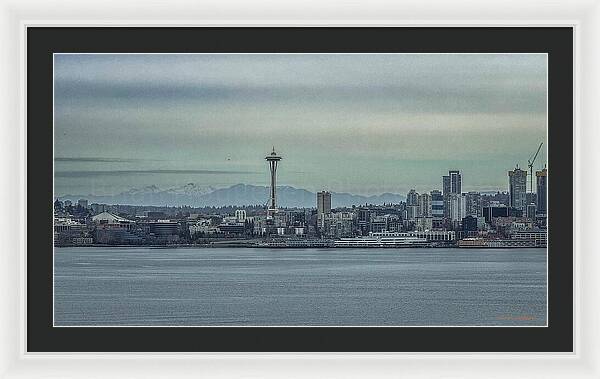 Seattle sky line - Framed Print