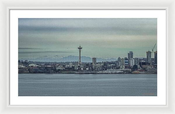 Seattle sky line - Framed Print