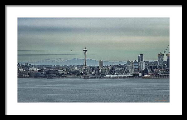 Seattle sky line - Framed Print