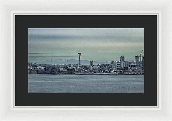 Seattle sky line - Framed Print