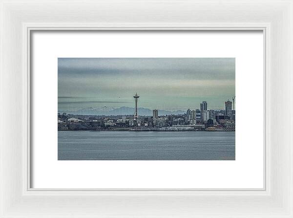 Seattle sky line - Framed Print