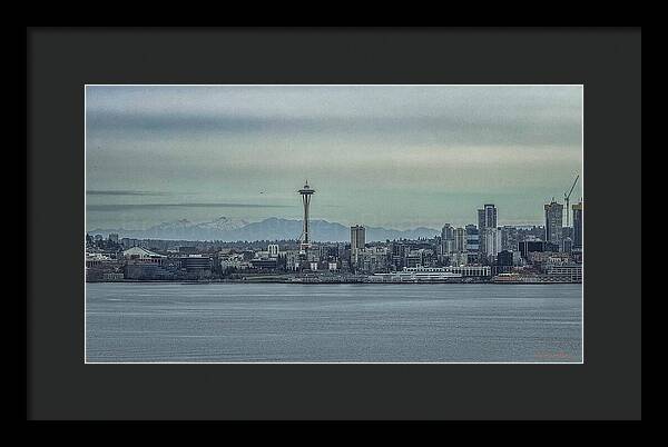 Seattle sky line - Framed Print