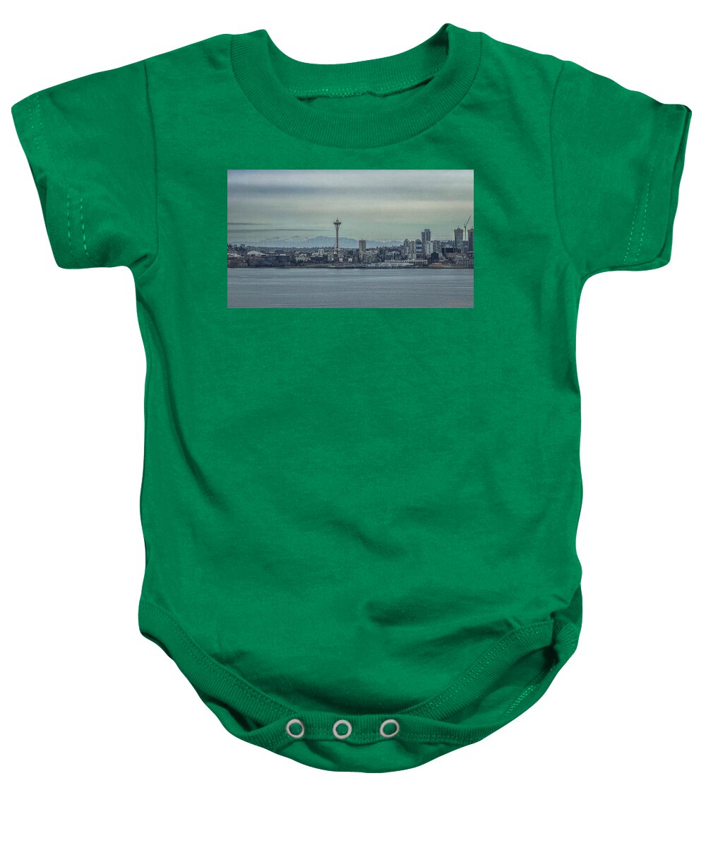 Seattle sky line - Baby Onesie