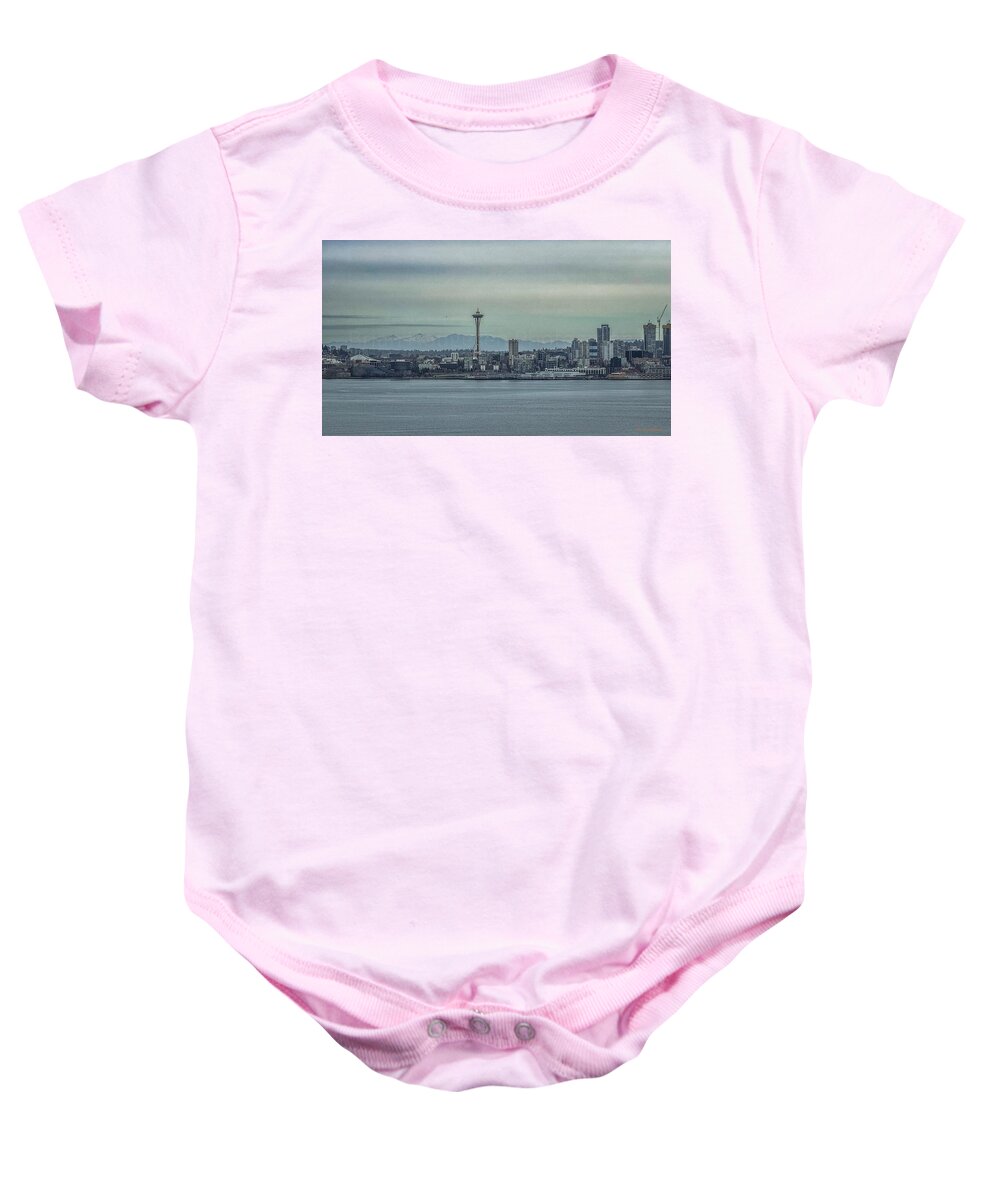 Seattle sky line - Baby Onesie