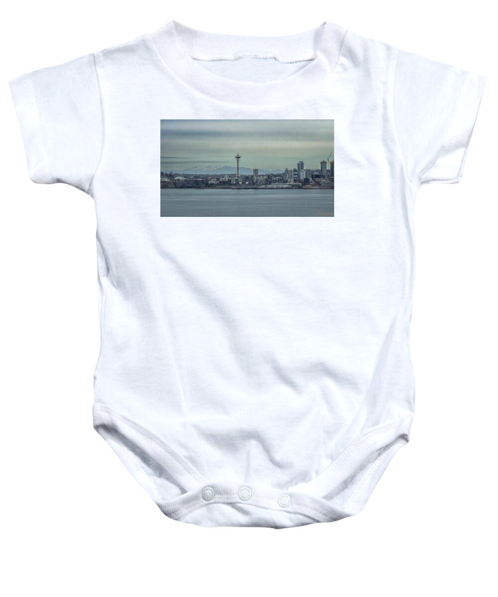 Seattle sky line - Baby Onesie