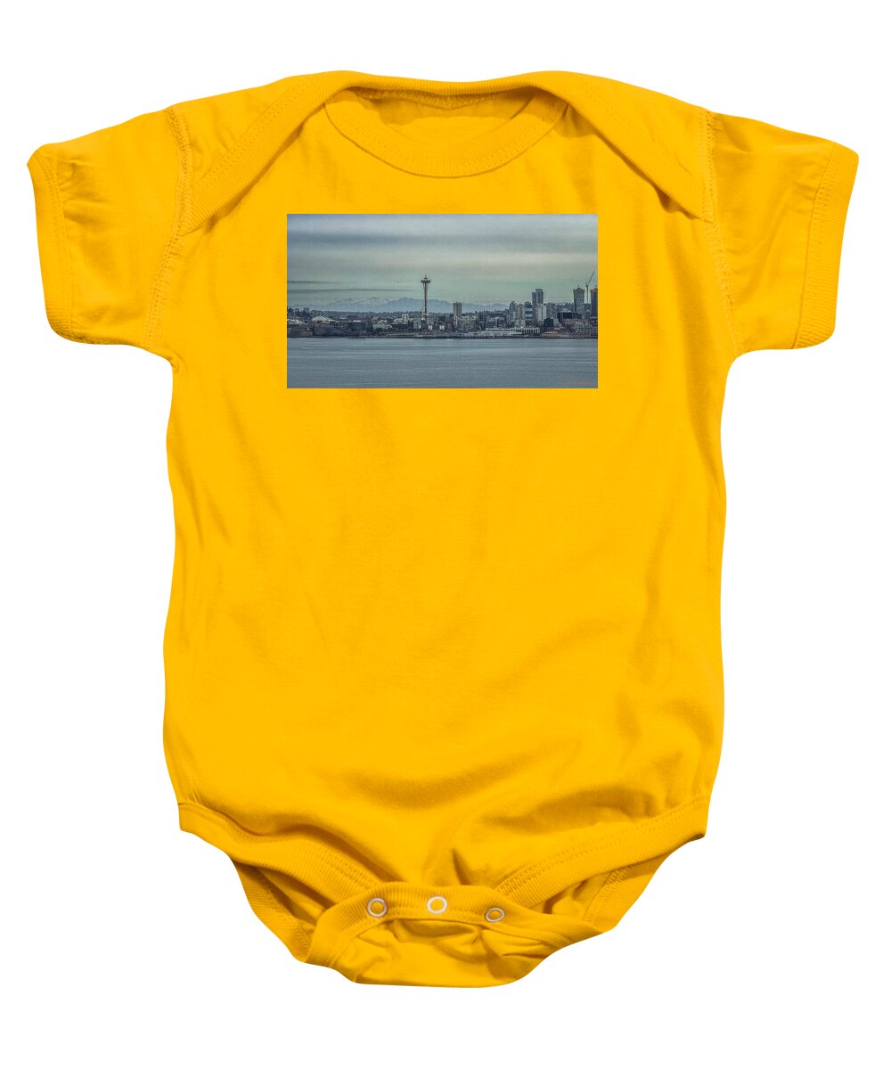Seattle sky line - Baby Onesie