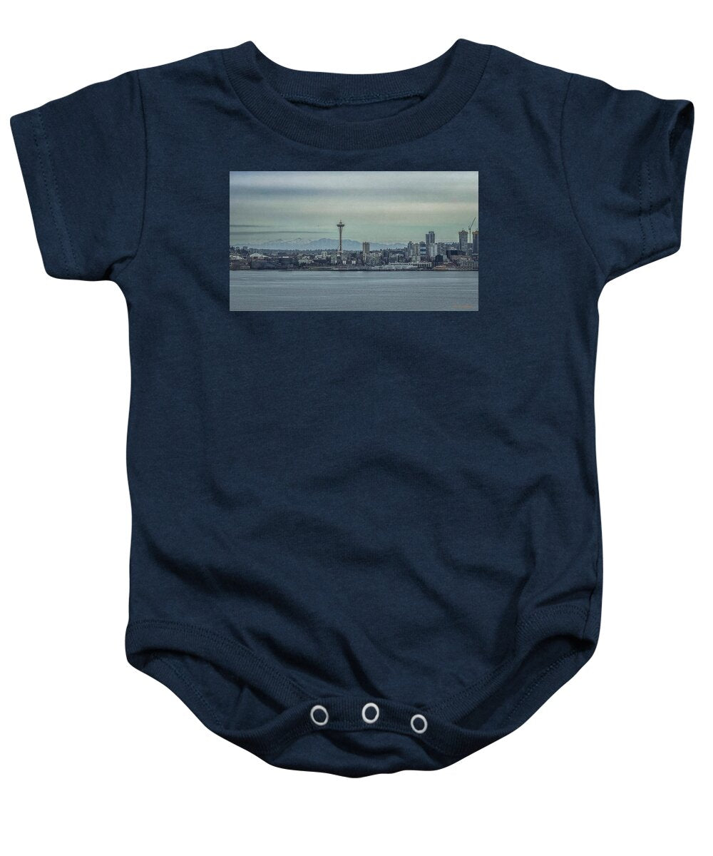 Seattle sky line - Baby Onesie