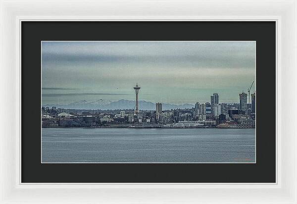 Seattle sky line - Framed Print
