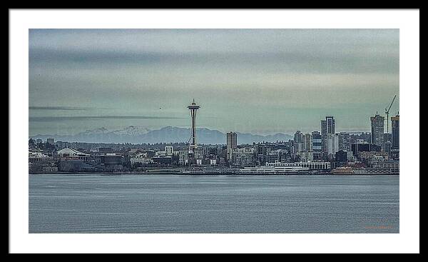Seattle sky line - Framed Print