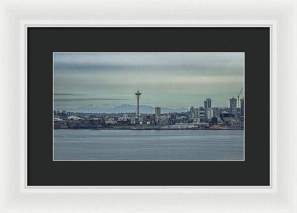 Seattle sky line - Framed Print