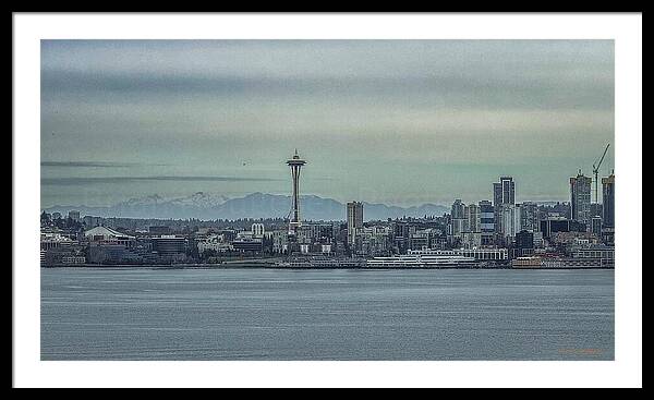 Seattle sky line - Framed Print