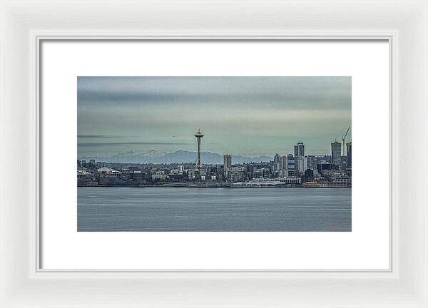 Seattle sky line - Framed Print