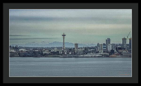 Seattle sky line - Framed Print