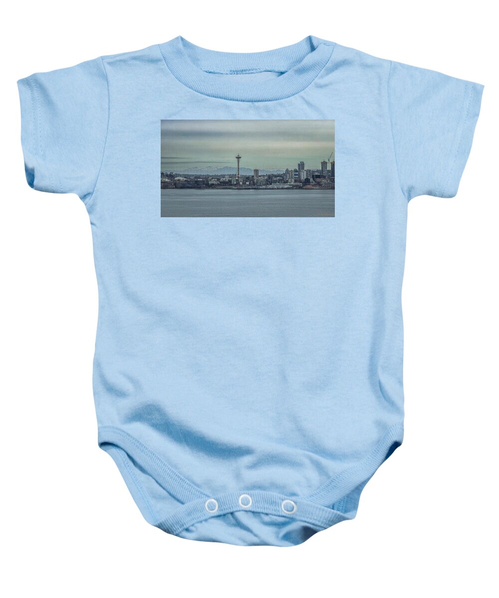 Seattle sky line - Baby Onesie