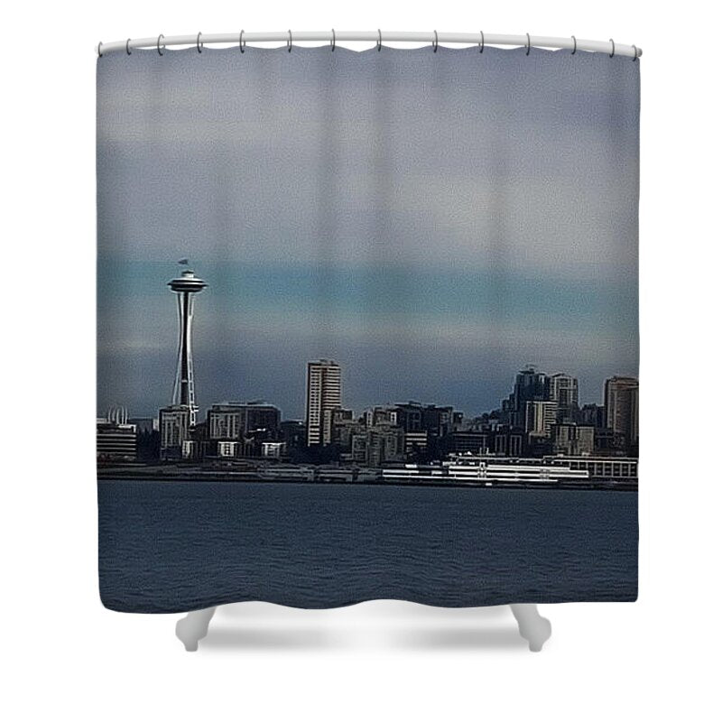 Seattle Skyline - Shower Curtain