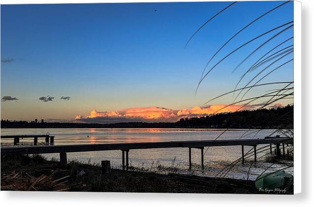 Sunset at the lake - Canvas Print