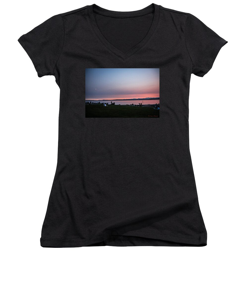 Sunset late summer - Women's V-Neck
