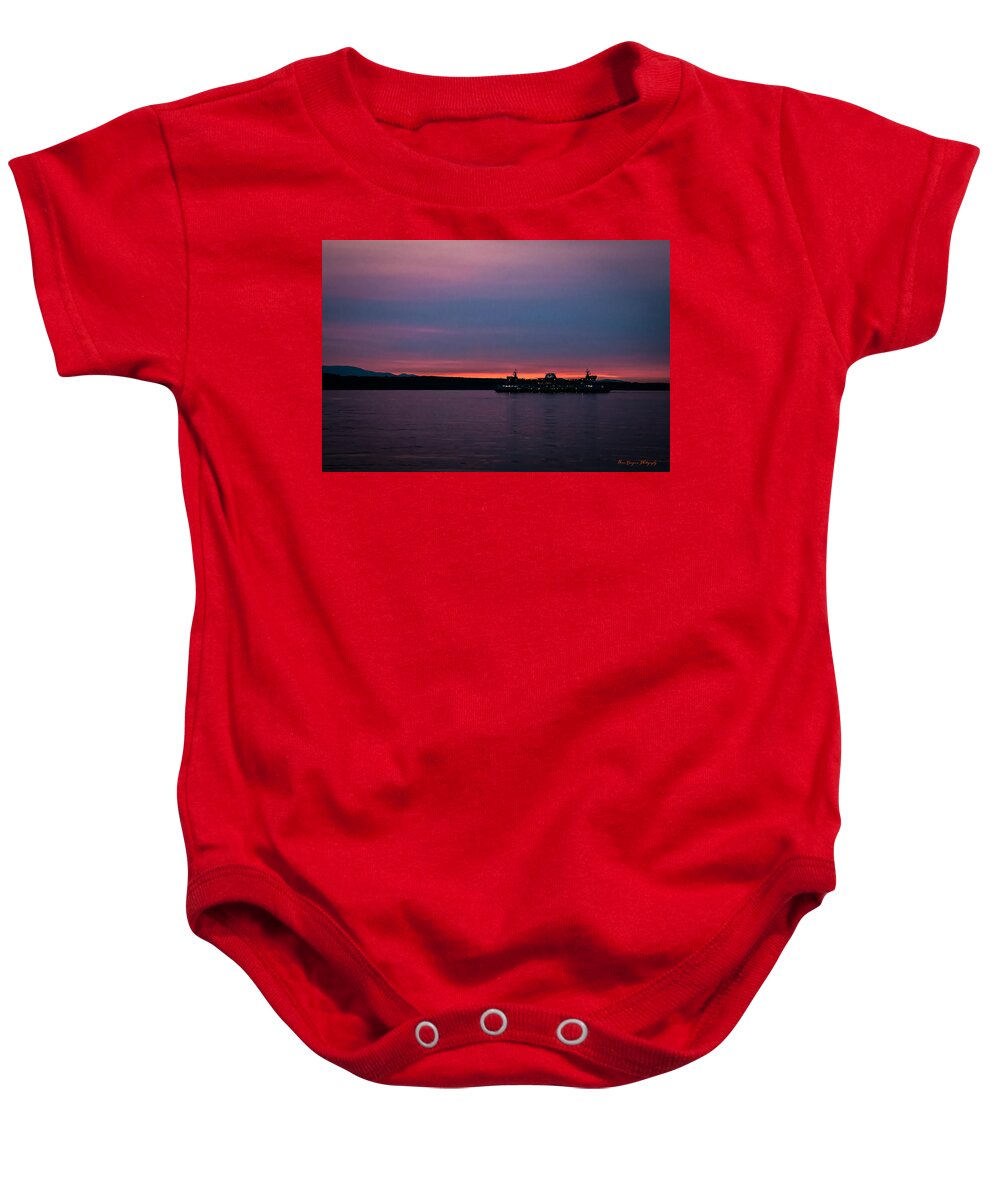Sunset with the Ferry - Baby Onesie