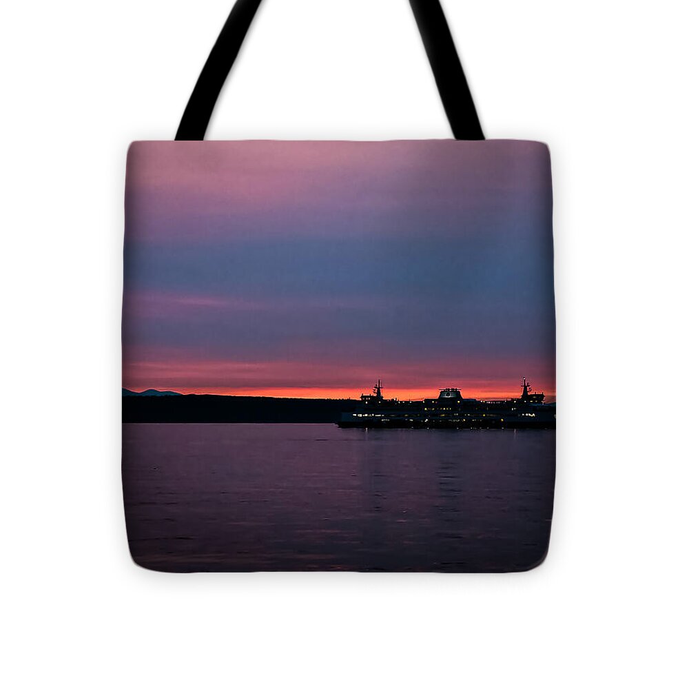 Sunset with the Ferry - Tote Bag