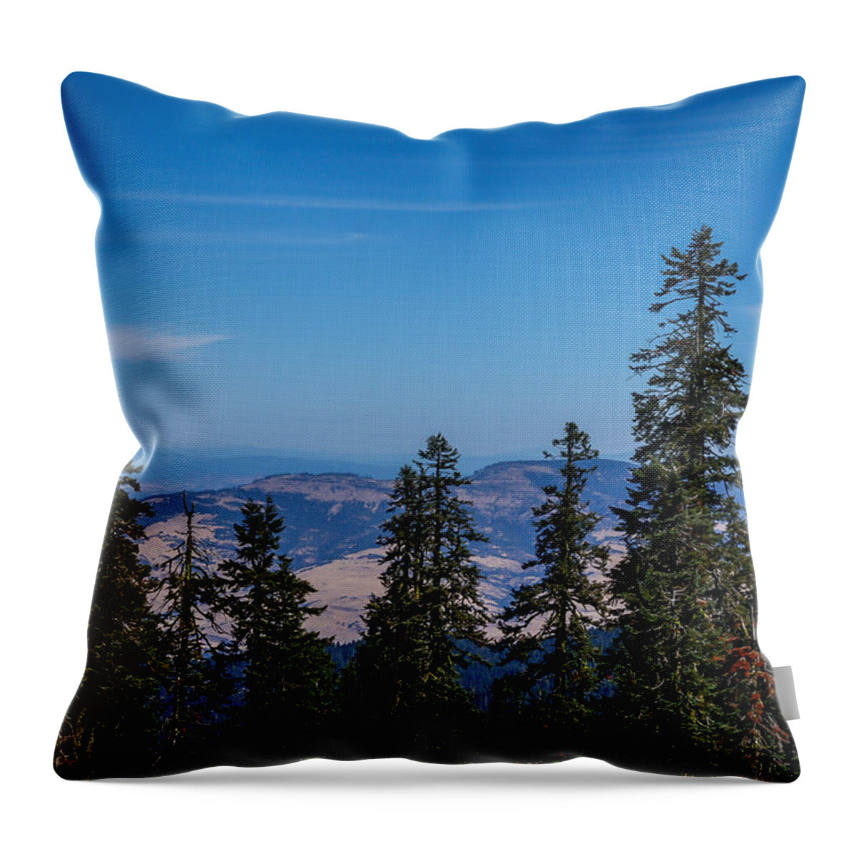 Threw the trees - Throw Pillow