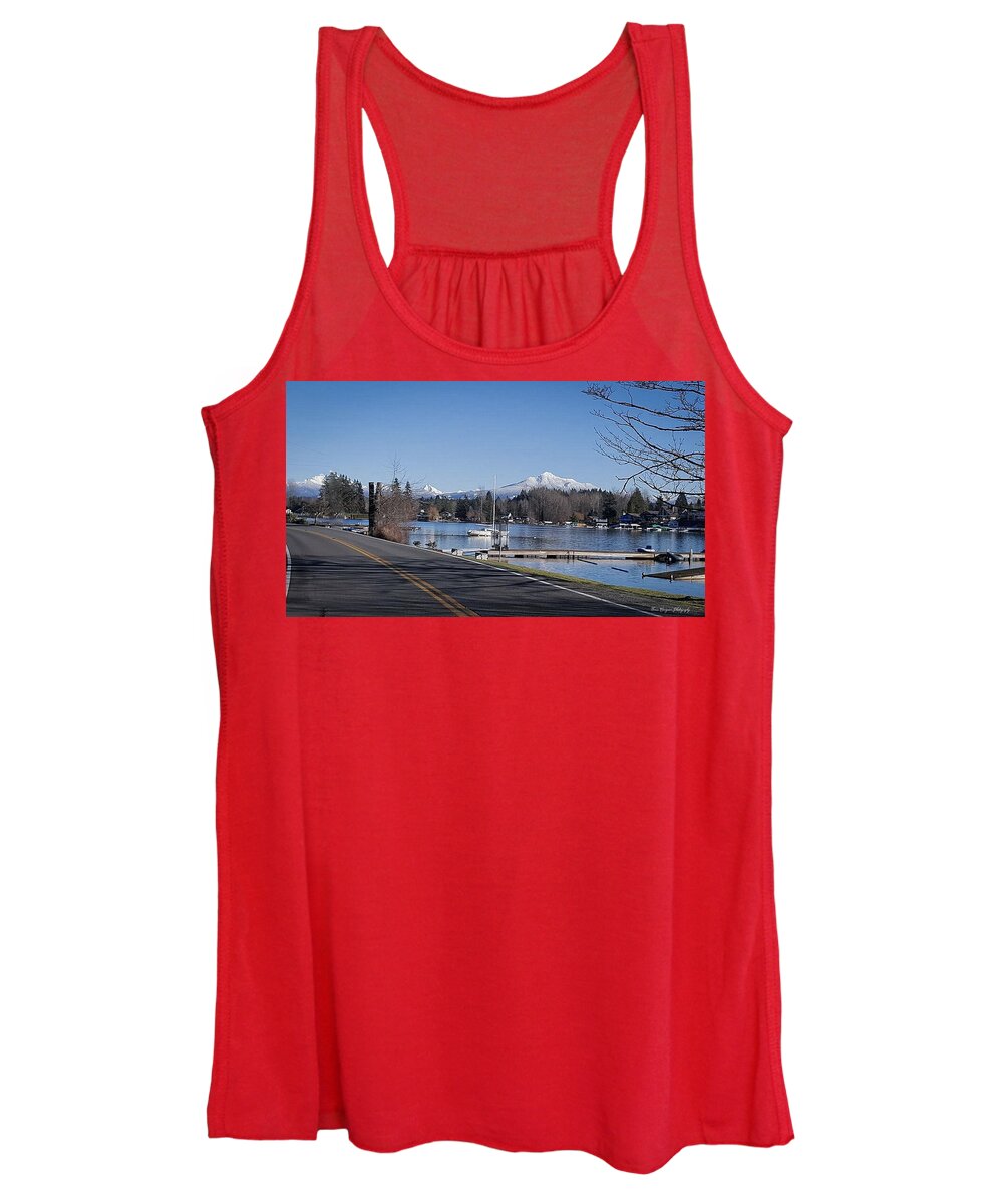 View of lake Steven - Women's Tank Top