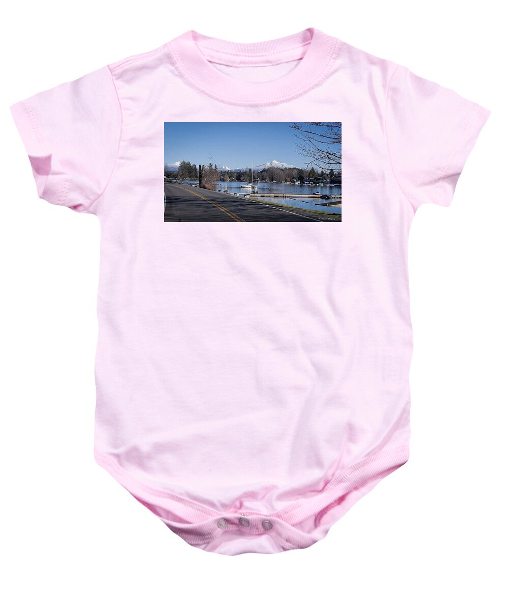 View of lake Steven - Baby Onesie