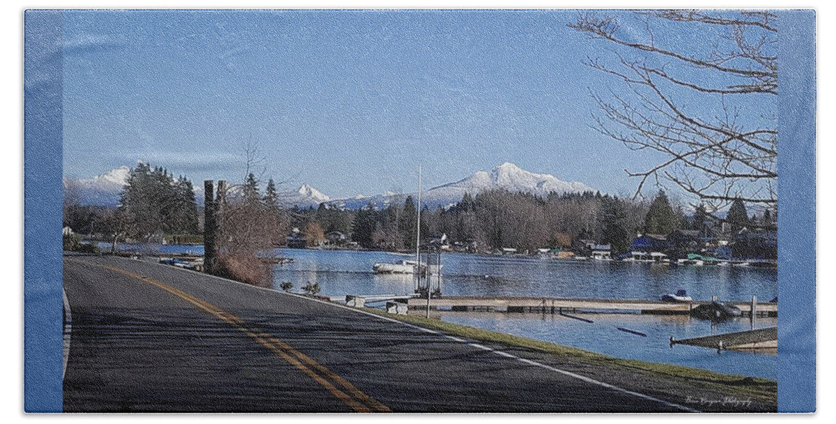 View of lake Steven - Beach Towel