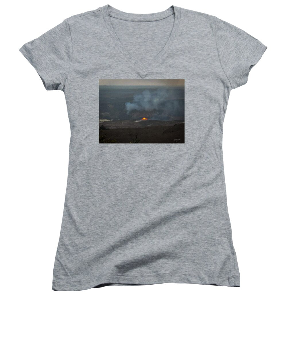 Volcano in Hawaii - Women's V-Neck