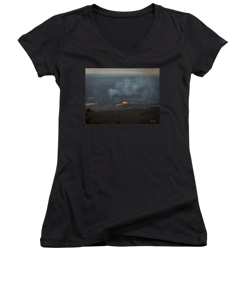 Volcano in Hawaii - Women's V-Neck