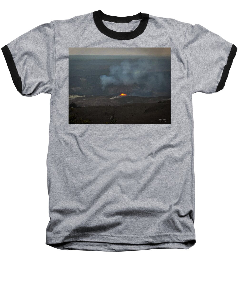 Volcano in Hawaii - Baseball T-Shirt