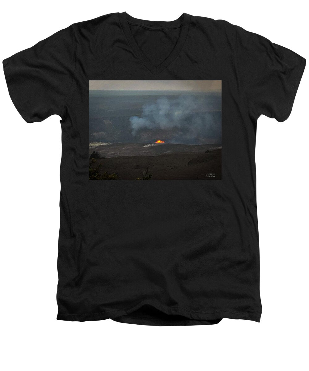 Volcano in Hawaii - Men's V-Neck T-Shirt