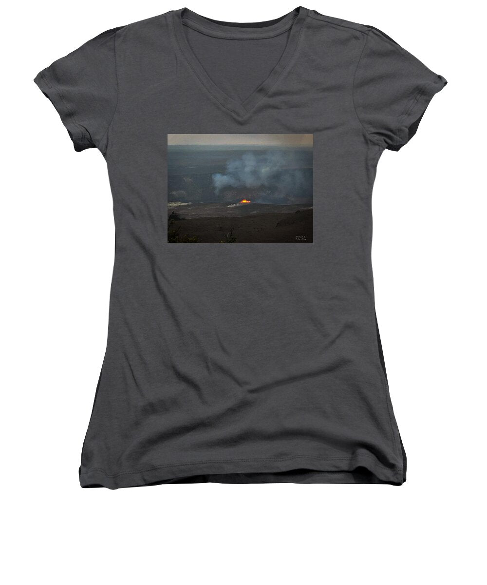 Volcano in Hawaii - Women's V-Neck