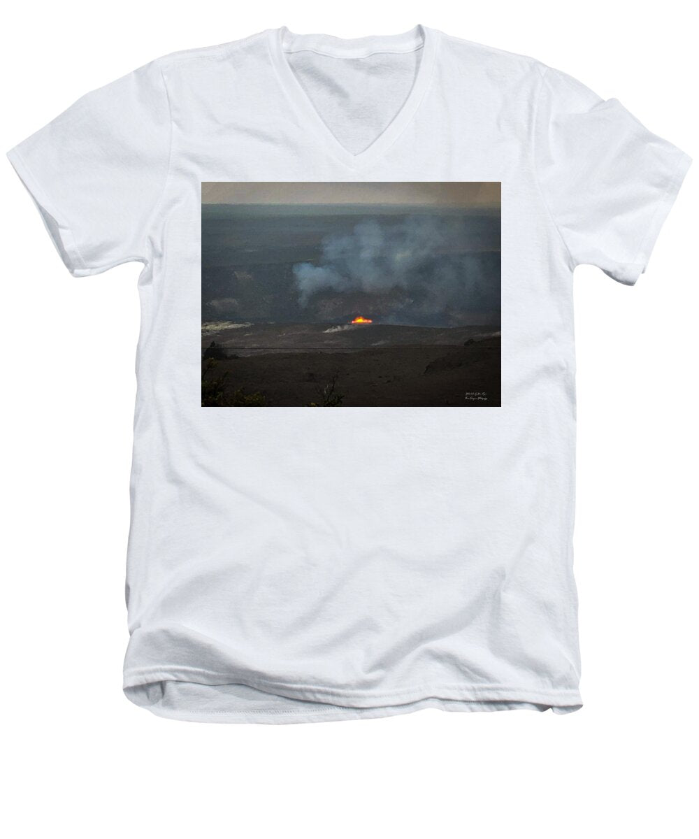 Volcano in Hawaii - Men's V-Neck T-Shirt