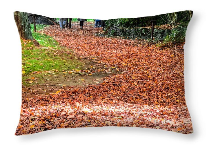 Walk along the park - Throw Pillow