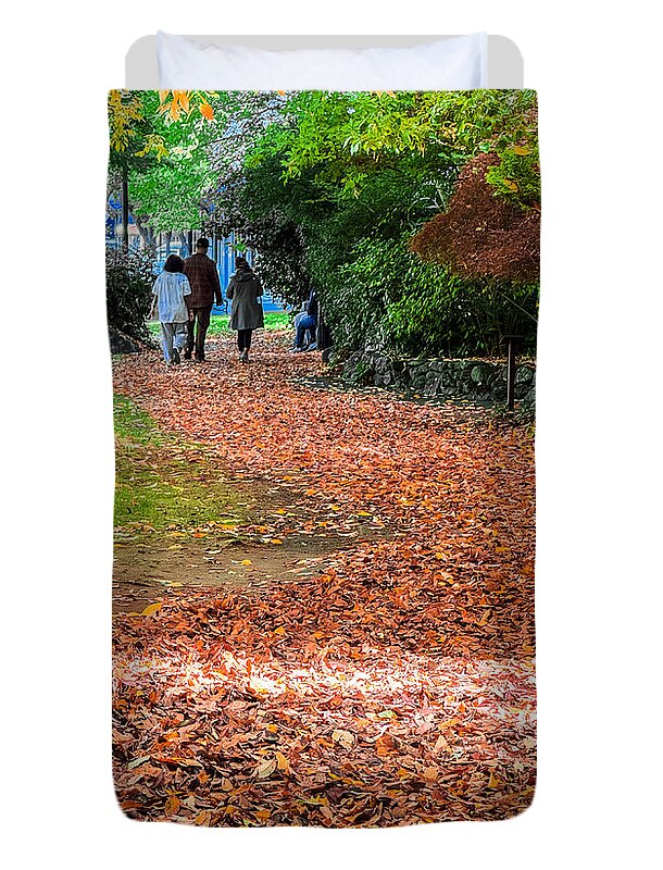 Walk along the park - Duvet Cover