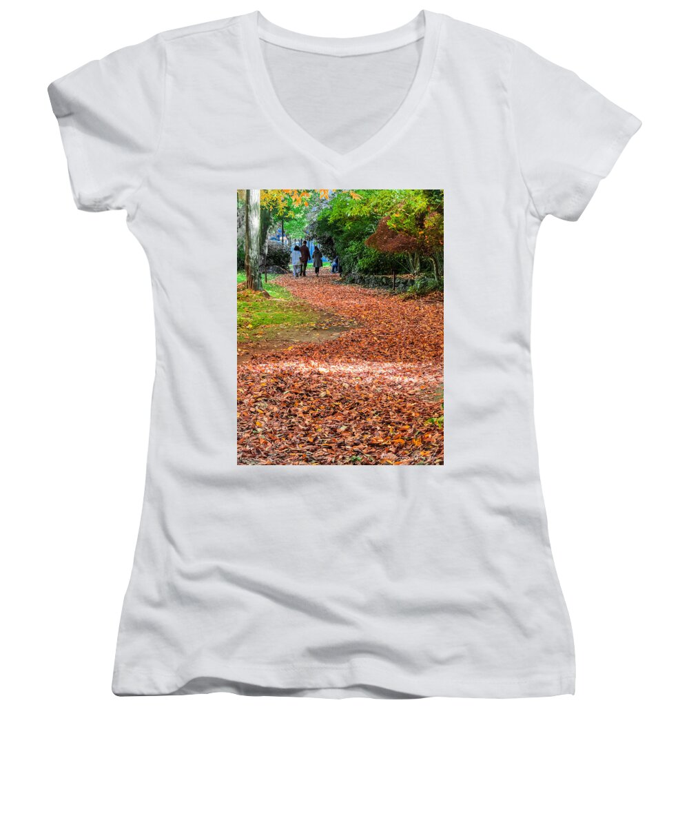 Walk along the park - Women's V-Neck