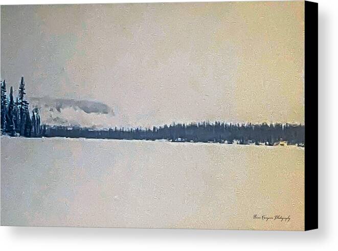 Winter lake - Canvas Print