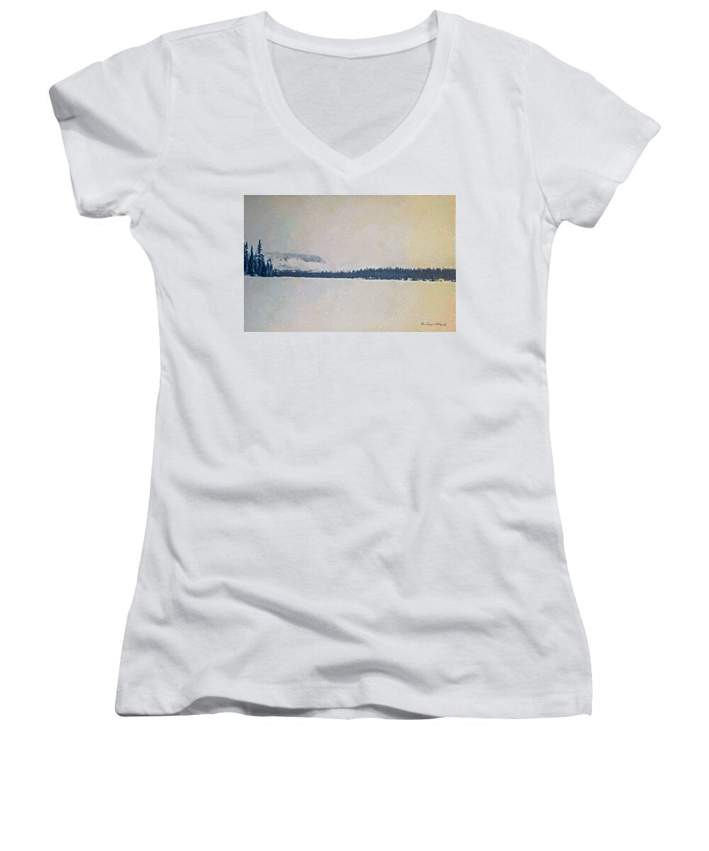 Winter lake - Women's V-Neck