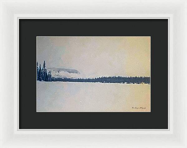 Winter lake - Framed Print