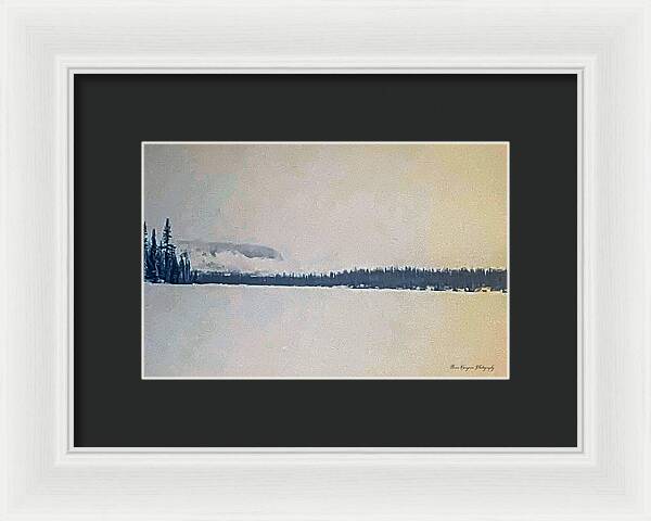 Winter lake - Framed Print